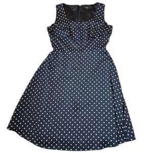 Alex Marie Polka Dot Dress Black + White Women’s Size 8
